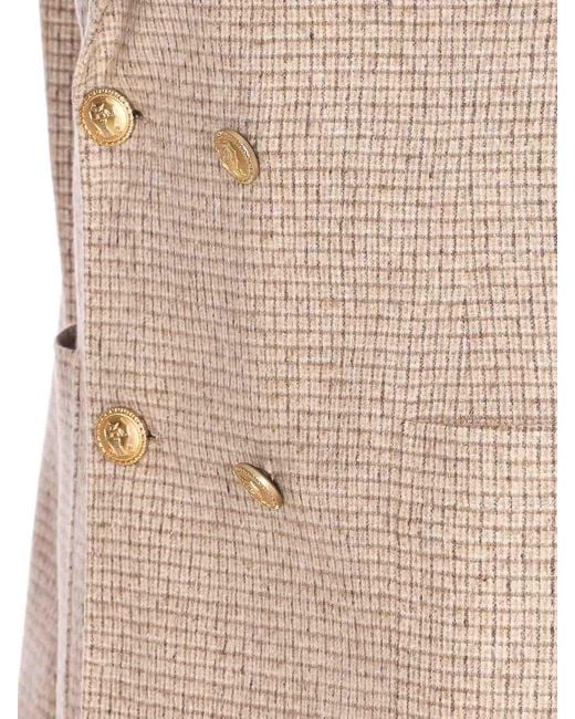 Brunello Cucinelli Natural Double-Breasted Blazer for men