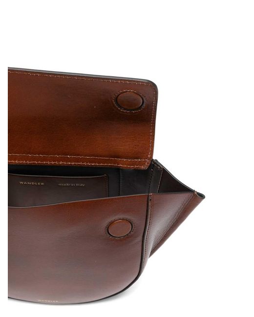 Wandler Brown Mini Sac Hortensia En Cuir