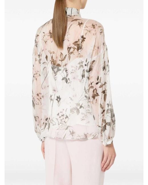 Max Mara White Silk Blouse