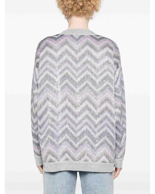 Missoni Gray Caperdoni V-neck Sweater