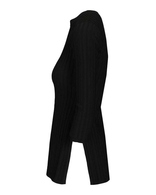 Max Mara Black Ribbed Sweater