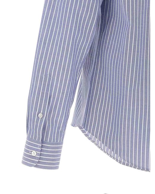 Valentino Garavani Blue Striped Shirt for men