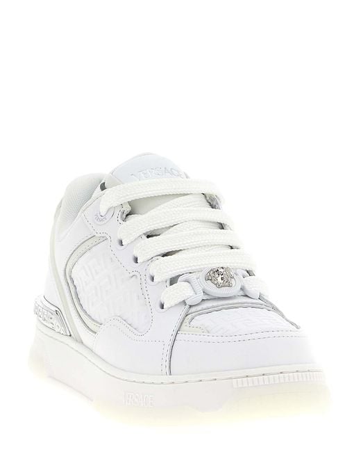 Versace White Biggie Basket Sneakers