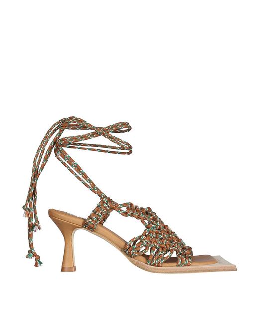 Miista Metallic Sundray Burnt Sandals