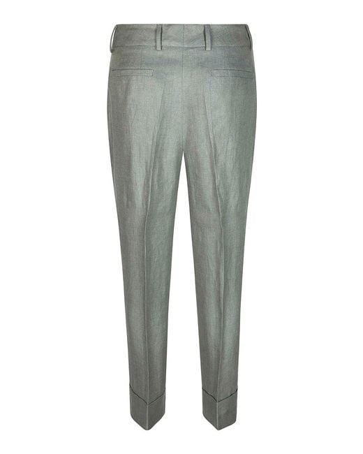 Incotex Green Arlys Linen Straight Lapel