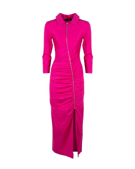 Karl Lagerfeld Jersey Shirt Dress in Pink | Lyst