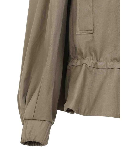 Dries Van Noten Brown Villas Oversized Twill Bomber Jacket