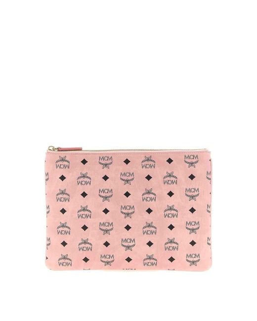 MCM Pink Pouch Medium Shoulder Bag