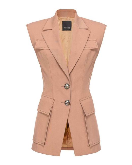 Pinko Pink Single-breasted Vest
