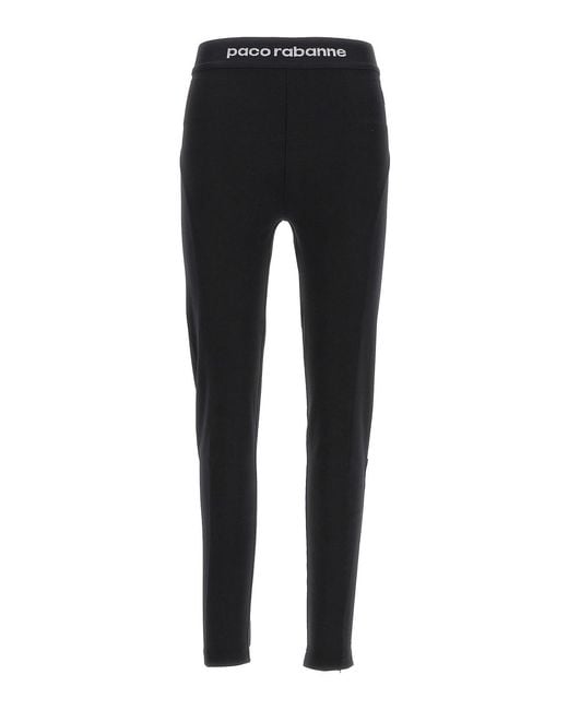 Rabanne Black Logo Leggings