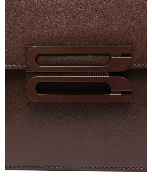Victoria Beckham Brown Dorian Leather Shoulder Bag