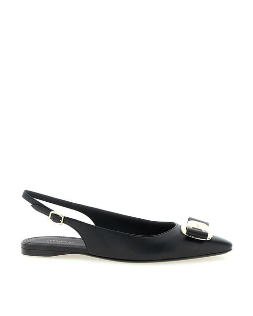 Ferragamo Black Zelmy Slingback