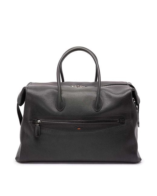 Santoni Black Duffle Bag for men