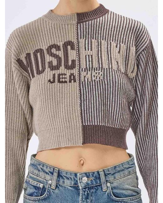 Moschino Brown Logo Sweater