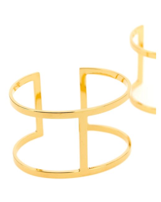 Elisabetta Franchi Metallic Logo Bracelet Set
