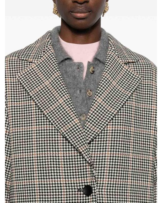 Tagliatore Gray Wool Single-Breasted Coat