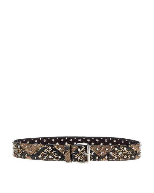 Dries Van Noten White Studded Belt