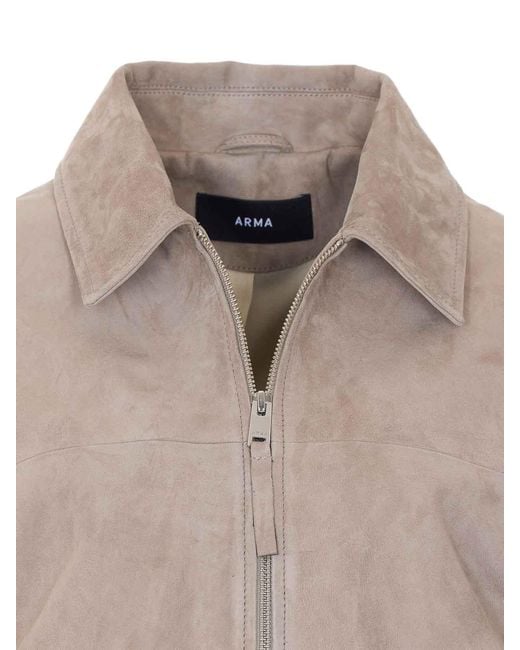 Arma Natural Loua Suede Jacket