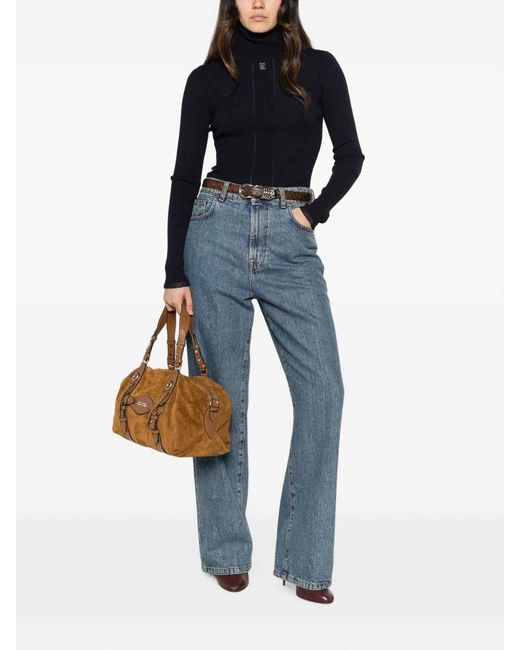 Elisabetta Franchi Blue Turtleneck