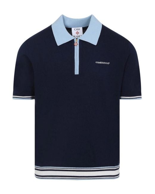 Casablanca Blue Tennis Polo for men