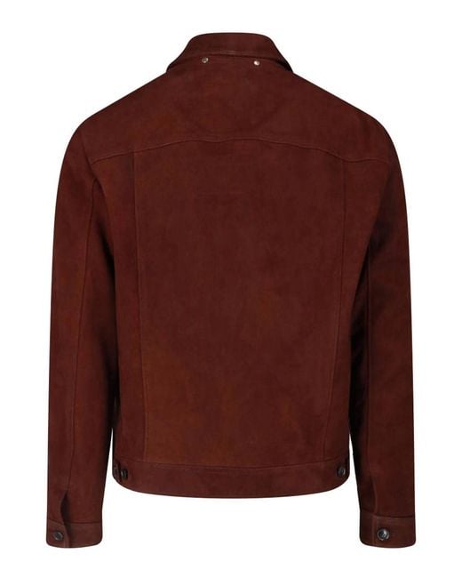 Paul Smith Brown Lambskin Suede Jacket for men