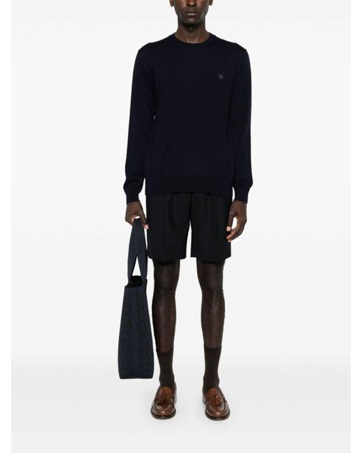 Etro Blue Knitted Pullover for men
