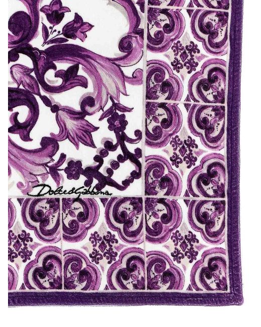 Dolce & Gabbana Purple Beach Towel Print