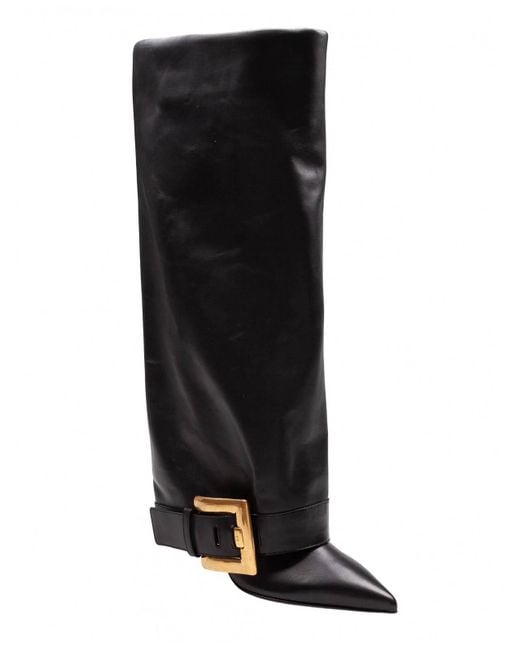 Balmain Black Anthem Leather Boot