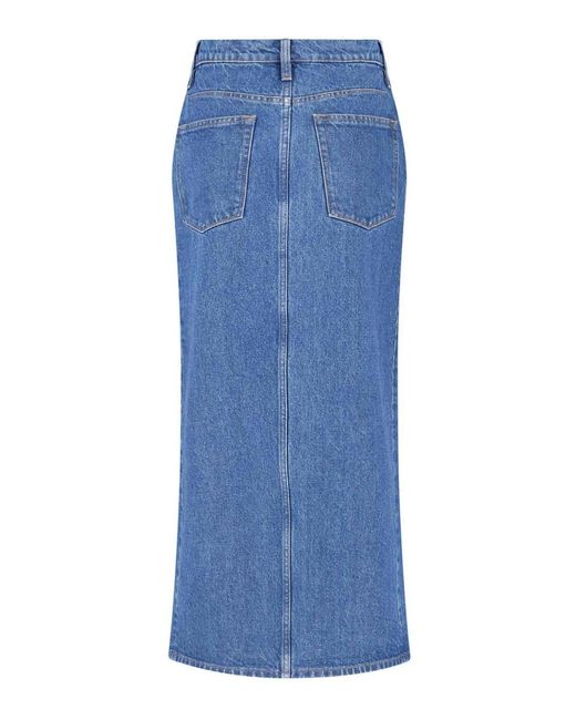 Jil Sander Blue Denim Midi Skirt