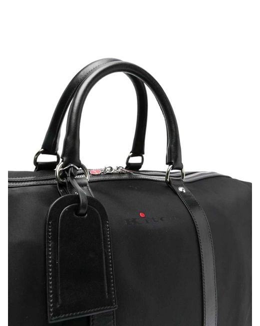 Kiton Black Soft Travel Bag for men
