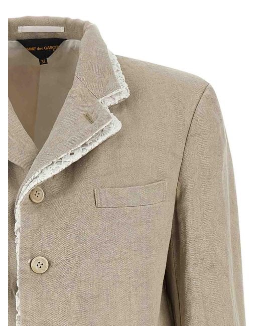 Comme des Garçons Natural Double Layer Lapel Blazer