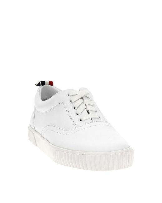 Thom Browne White Heritage Sneakers for men