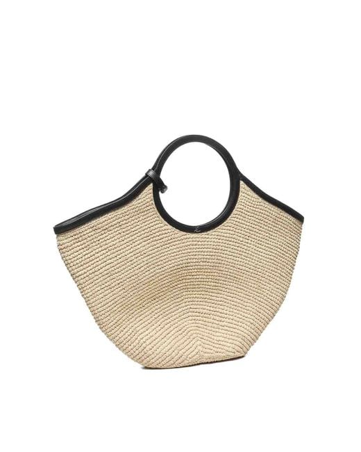 Courreges Metallic Holy Raffia Tote Bag