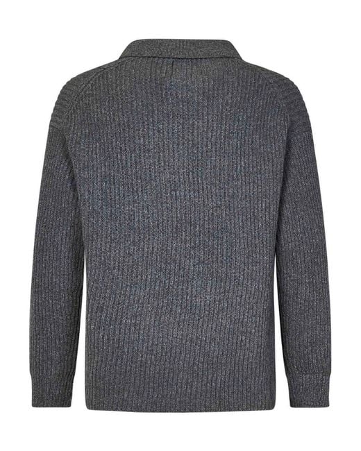 Emporio Armani Gray Wool Blend Knit Sweater for men