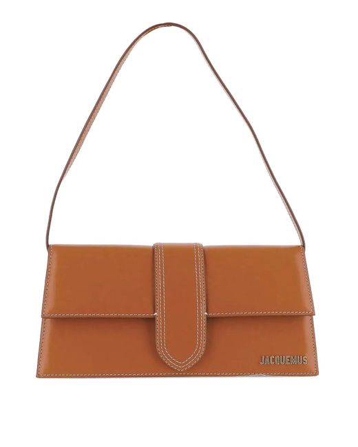 Jacquemus Brown The Long Bambino Leather Flap Crossbody Bag