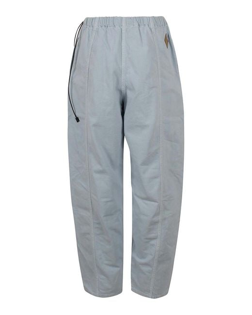 Haikure Gray Angel Flare Trousers With Drawstring Waist
