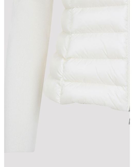 Moncler White Virgin Wool Jacket