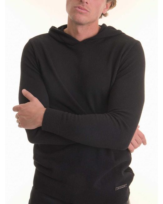 Les Hommes Black Sweater for men