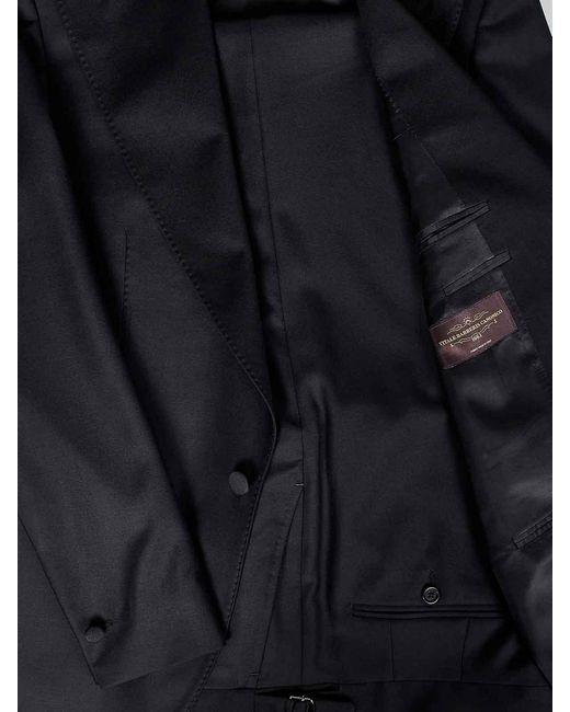 Franzese Collection Black James Bond Model Super 170S Tuxedo Suit for men