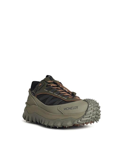 Moncler Green Trailgrip Gtx Leather Blend Sneakers for men