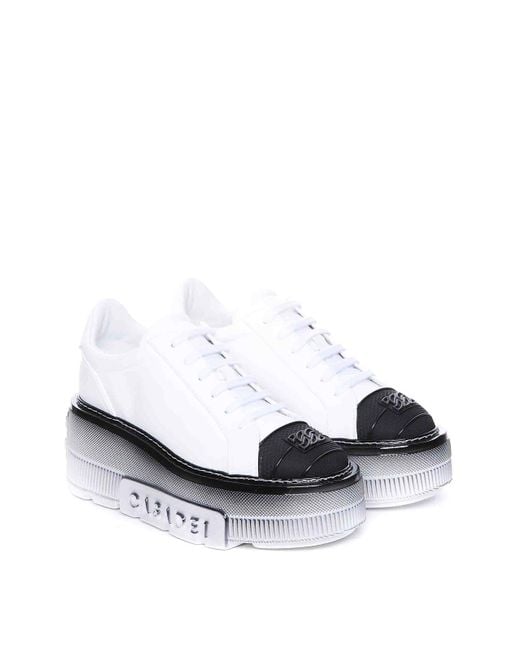 Casadei White And Fuchsia Nexus Sneakers