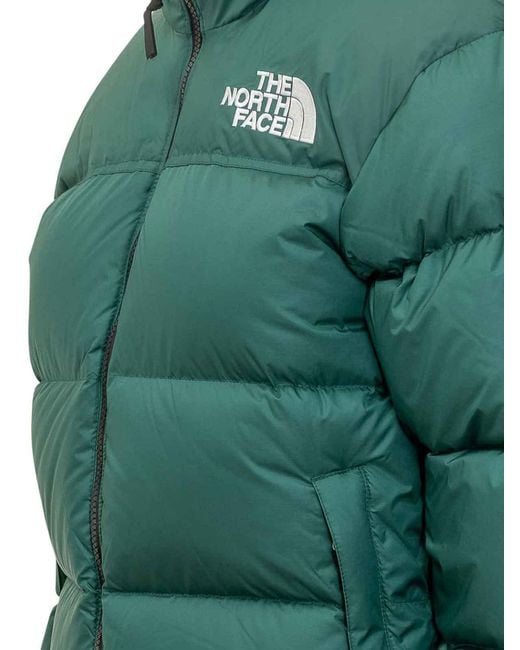 The North Face Green Down Jacket With Logo