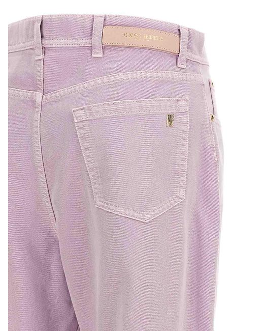 Alberta Ferretti Pink Elya Cut Jeans