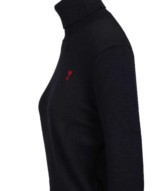AMI Black Ami De Coeur Sweater