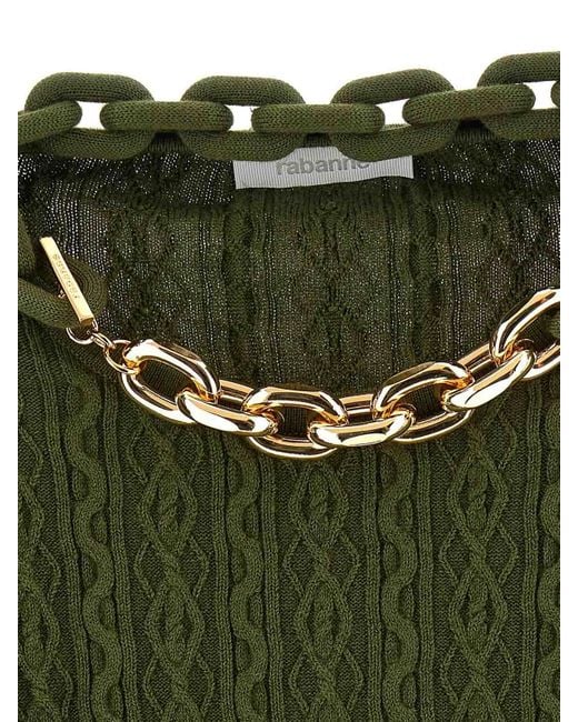 Rabanne Green Necklace Sweater