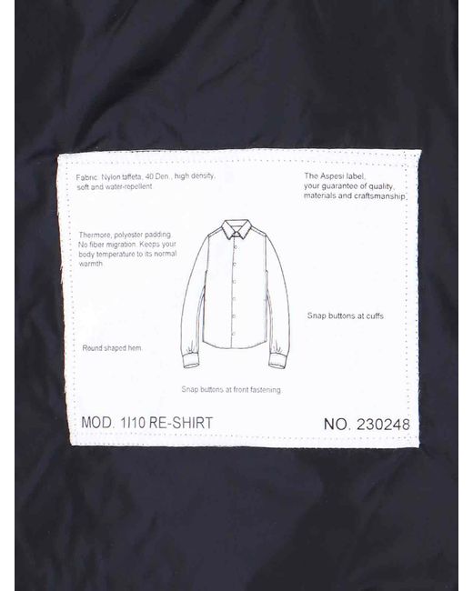 Aspesi Blue Shirt Jacket for men