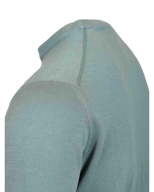 Fedeli Blue Crew Neck T-Shirt for men