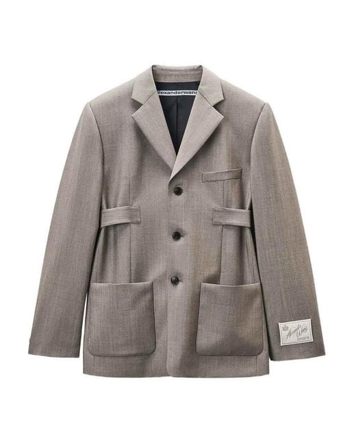 Alexander Wang Gray Jacket With Logo