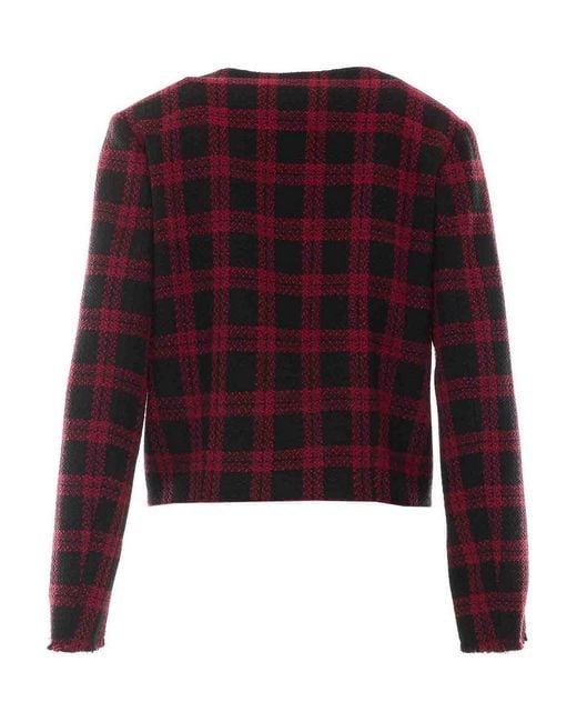 Mulberry Red And Geum Tweed Jacket