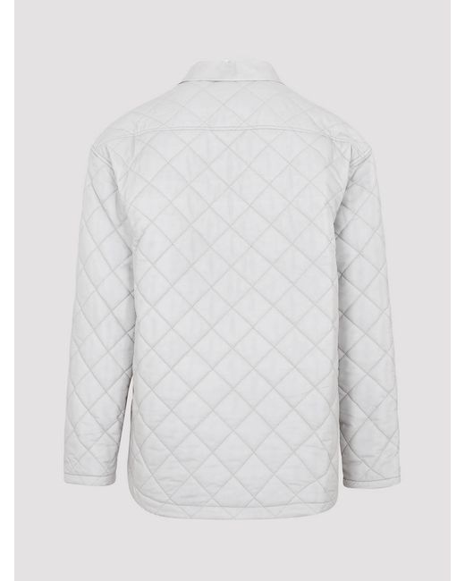 Egonlab White Quilted Shirt for men